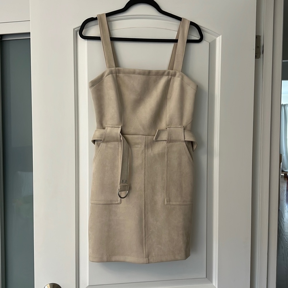 Faux suede dress